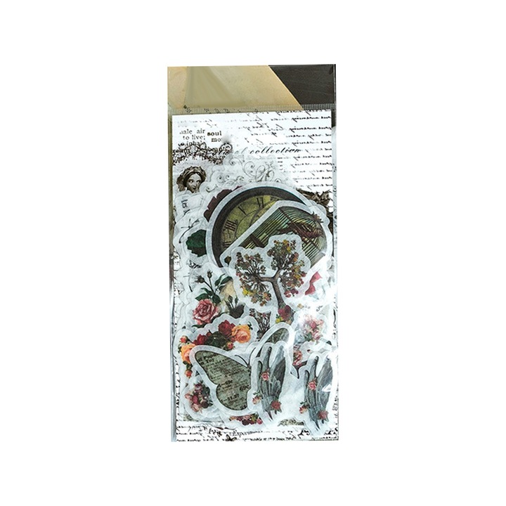 Matricák scrapbookinghoz növényekkel és virágokkal DIY alkotáshoz