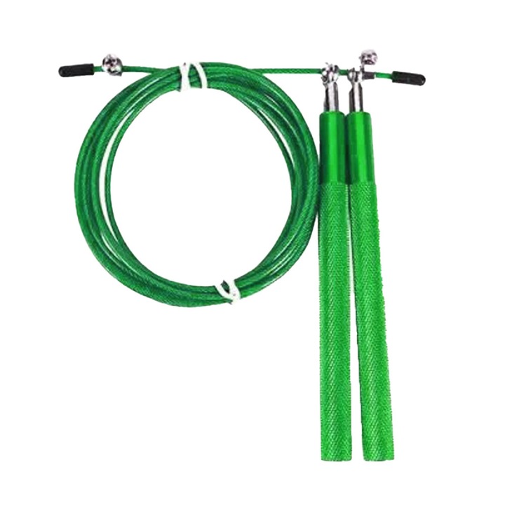 Coarda de sarit din aliaj de aluminiu, coarda de sarit pentru competitie, coarda de sarit pentru fitness, coarda de sarit pentru sport (verde)