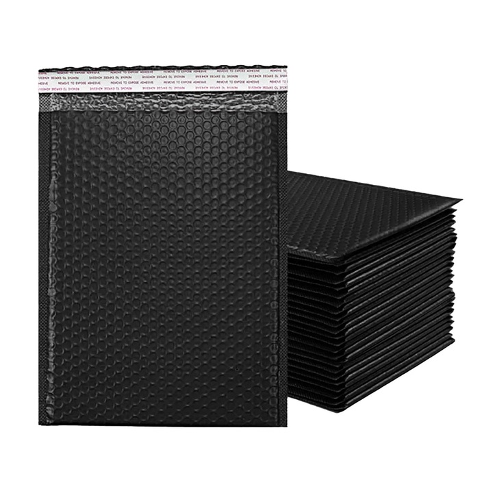 Plicuri cu bule roz, set 10 buc, autoadezive, 15x23cm