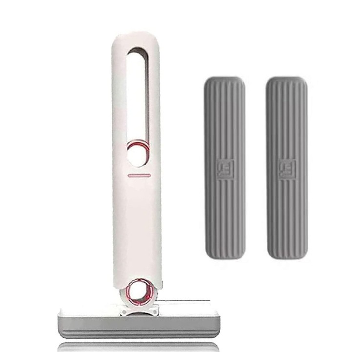 Mop mini portabil pentru curatarea biroului, lavabil manual