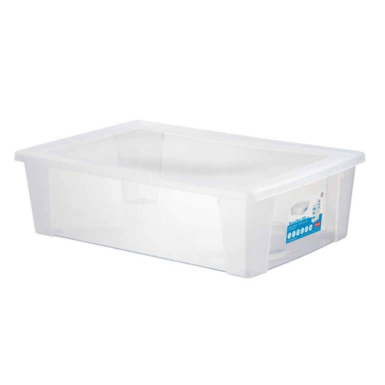 Cutie universala STEFANPLAST SPA, Visual Box XXL, 59x39x17cm, 30l, Plastic, Alb/Transparent