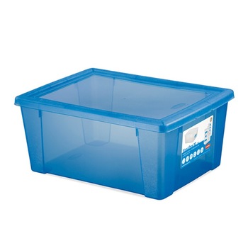 Cutie universala STEFANPLAST SPA, Visual Box XL, 39.5x29x17cm, 15l, Plastic, Albastru/Transparent Cutie universala STEFANPLAST SPA, Visual Box XL, 39.5x29x17cm, 15l, Plastic, Albastru/Transparent