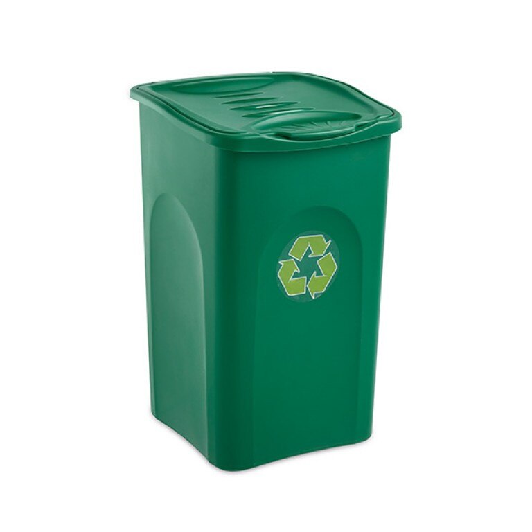 Cos de gunoi STEFANPLAST SPA Begreen, 50 L, 37 x 37 x 56 cm, Verde