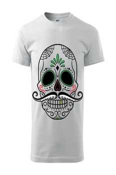 Tricou Barbati Personalizat „Skull”, e-textilbrom, bumbac, marime S, culoare alb Tricou Barbati Personalizat „Skull”, e-textilbrom, bumbac, marime S, culoare alb