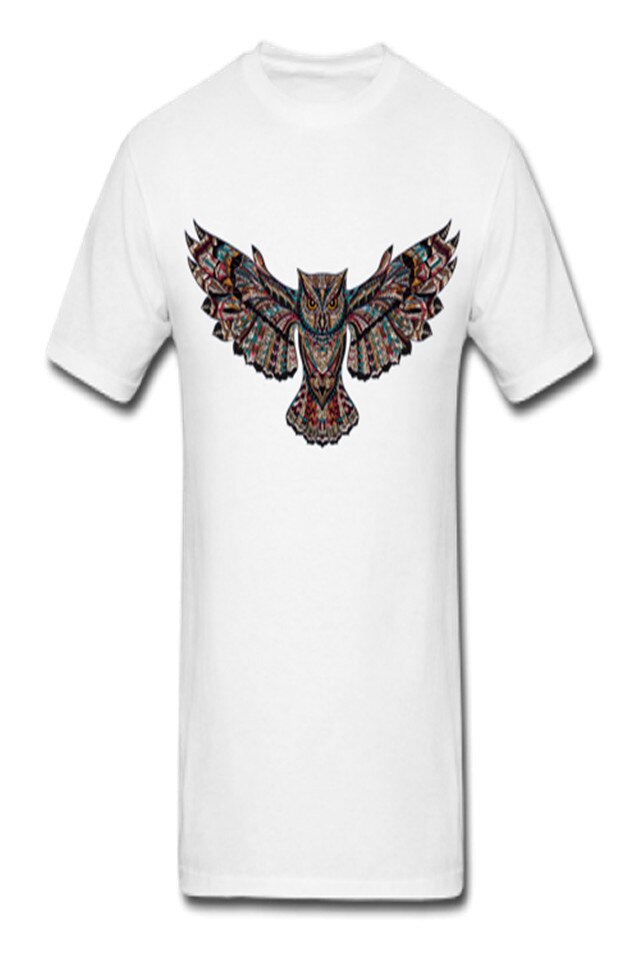 Tricou BARBATI Personalizat „Bufnita”, e-textilbrom, bumbac, marime S, culoare alb