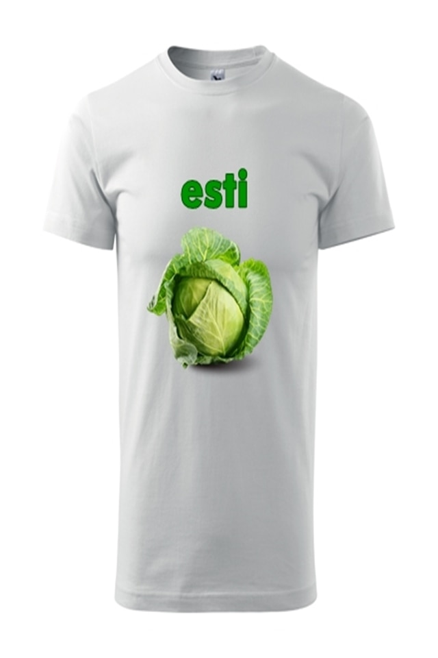 Tricou BARBATI Personalizat „Esti varza”, e-textilbrom, bumbac, marime M/L, culoare alb