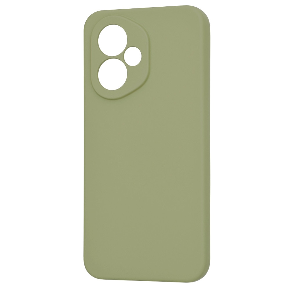 Husa pentru Honor 400 Liquid Silicone subtire captusita cu microfibra anti amprenta protectie camera foto Verde