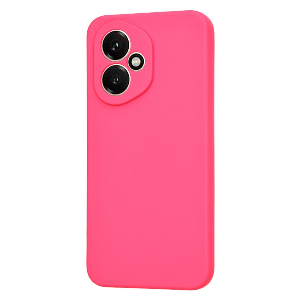 Husa pentru Honor 400, SKYDDAR INNOVATION, din Silicon Catifelat, SoftElegance, set cu sticker, Fucsia
