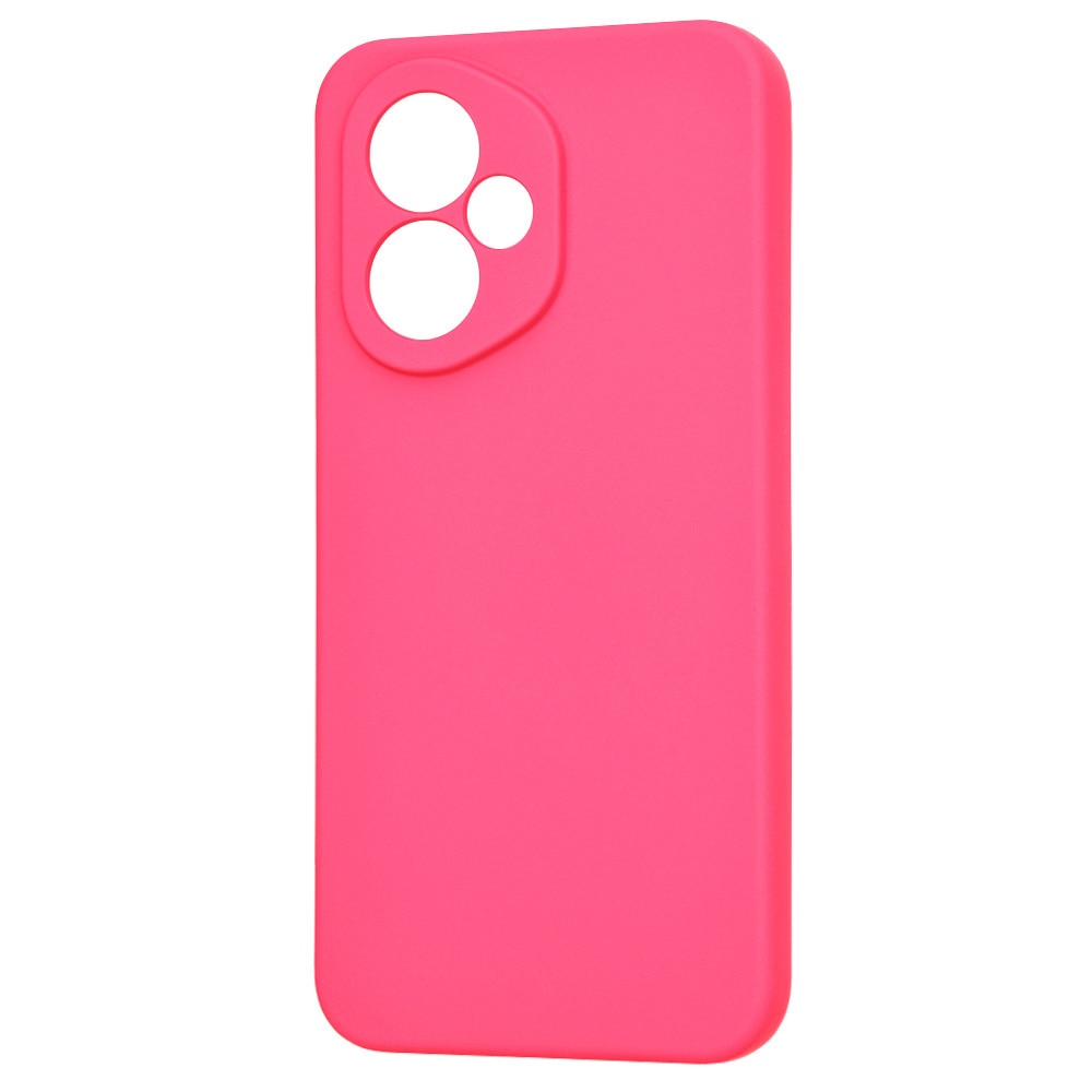 Husa pentru Honor 400 Liquid Silicone subtire captusita cu microfibra anti amprenta protectie camera foto Fucsia