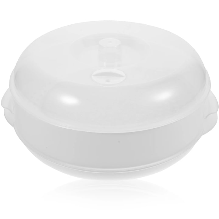 Recipient pentru gatit la aburi YANYXR BCS3236468, din plastic, capac cu ventilatie, alb, 26 x 22 x 11.5 cm