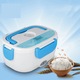 Cutie alimentara electrica, 23x16.5x10cm, 1.05L, albastra, cu compartiment pentru lingura