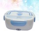 Cutie alimentara electrica, 23x16.5x10cm, 1.05L, albastra, cu compartiment pentru lingura