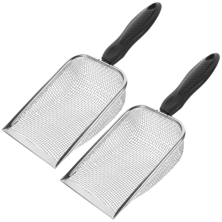 Set 2 lopeti plaja YANYXR inox plastic 27.5x10x5cm filtru nisip multicolor