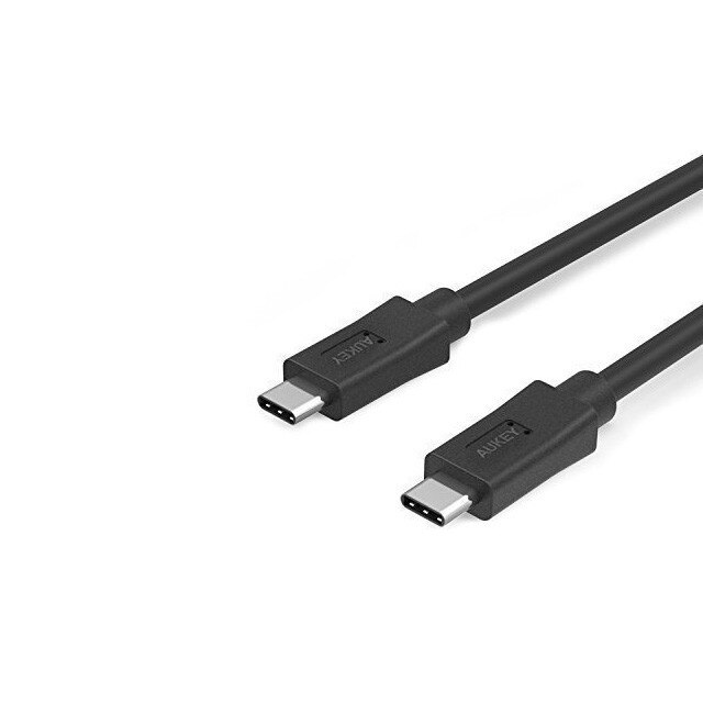 Cablu de date/incarcare USB -C - USB-C Aukey CB-C2, lungime 0.9 m, negru