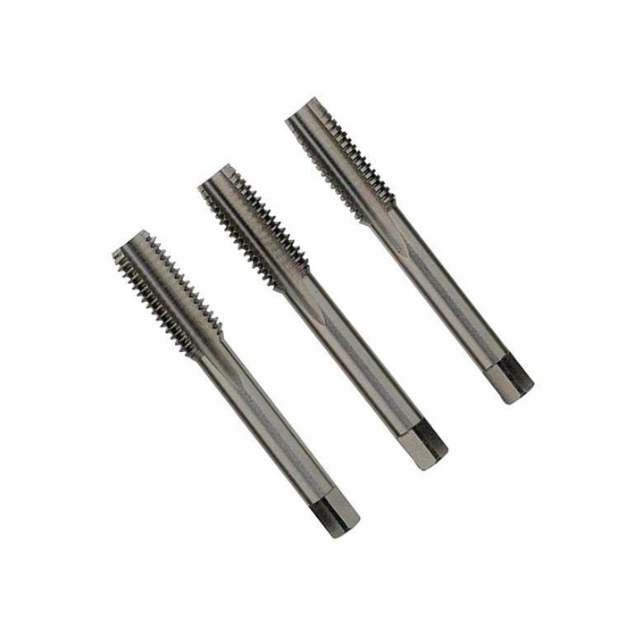 Set 3 tarozi manuali HSS marca Tivoly pentru gauri strapunse metric DIN 352 forma C cu dimensiunea de M3 x 0,75