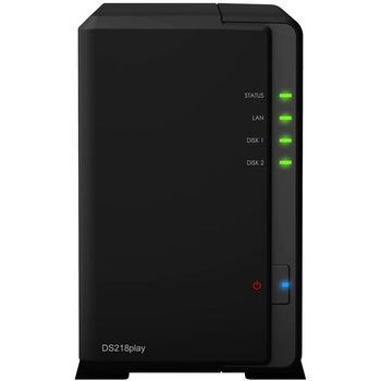 Network Attached Storage Synology DiskStation DS218play, Procesor Realtek RTD1296 64-bit Quad Core 1.4 GHz, 1 GB DDR4, 2-Bay, 1 x Gigabit LAN, 2 x USB 3.0 Network Attached Storage Synology DiskStation DS218play, Procesor Realtek RTD1296 64-bit Quad Core 1.4 GHz, 1 GB DDR4, 2-Bay, 1 x Gigabit LAN, 2 x USB 3.0