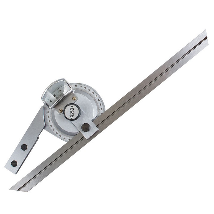 Транспортир с лупа Insize, Скала 0⁰-360⁰