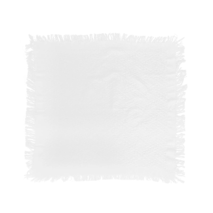 YANYXR BCS2917959 asztalterítő, pamut, négyzet alakú 90 x 90 x 0.5 cm, fehér
