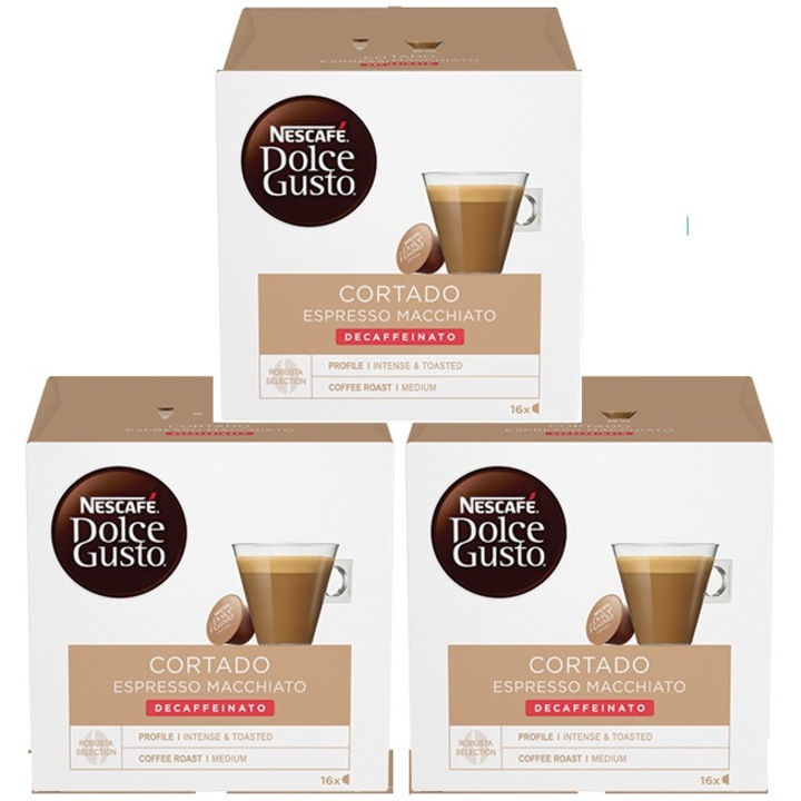 Nescafé Dolce Gusto Cortado Espresso Decaff kávékapszula készlet, 3 db, 48 kapszula, 297.6 g