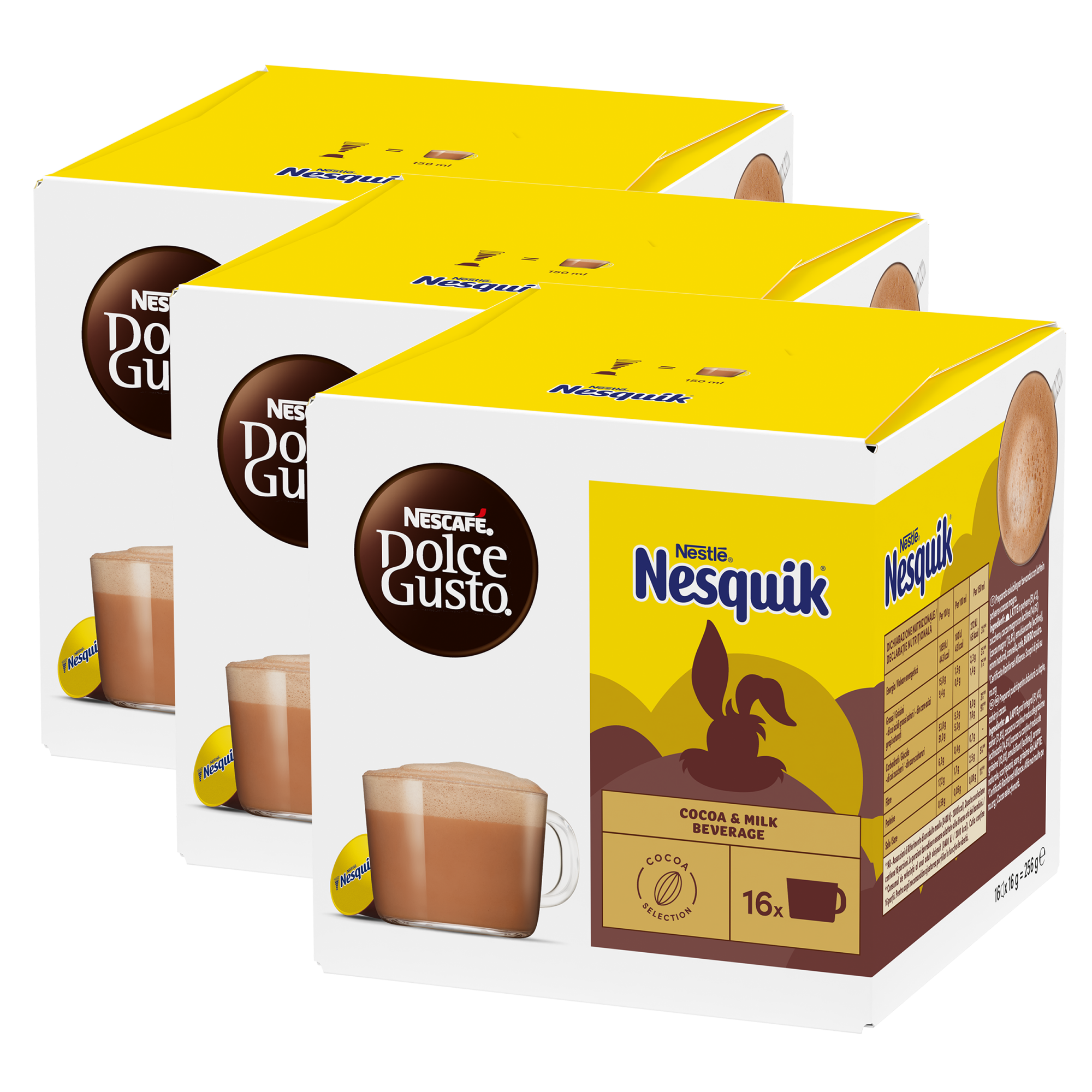 Set 3 x Capsule Nescafé Dolce Gusto Nesquik Chocolate, 48 buc, 768 g