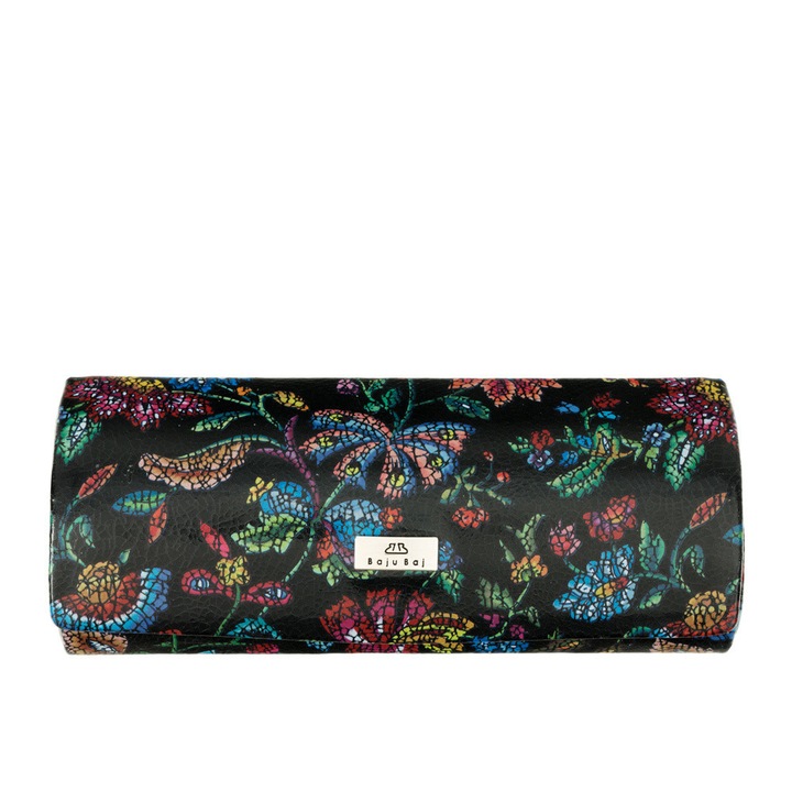 Etui pentru ochelari, BajuBaj, Piele naturala, Compact, Multicolor