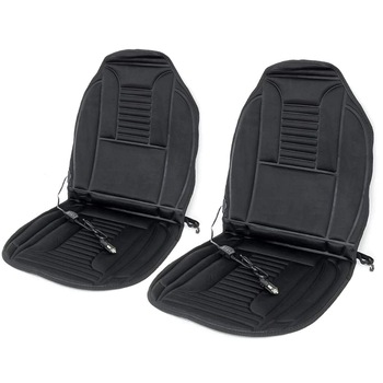 Set 2 Huse Scaun Auto 12V cu Incalzire si 2 Trepte de Reglare a Temperaturii, Culoare Negru Set 2 Huse Scaun Auto 12V cu Incalzire si 2 Trepte de Reglare a Temperaturii, Culoare Negru