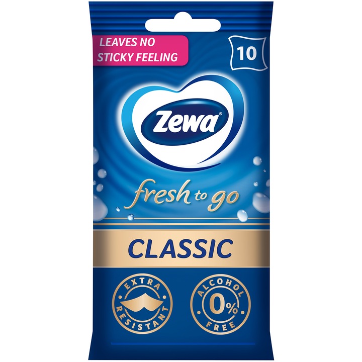 Servetele umede Zewa Fresh to go Classic, 10 bucati