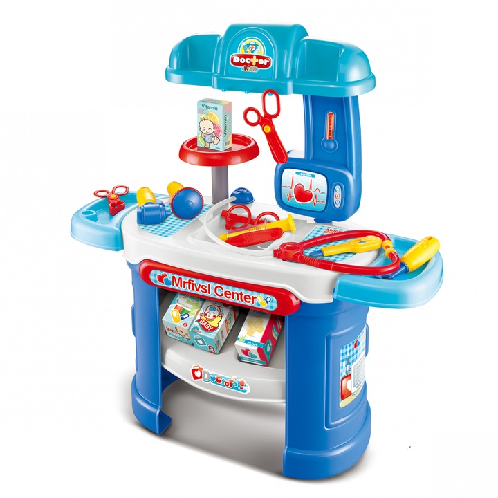Trusa de medic pentru copii Buba Kids Doctor 008-913, Albastru