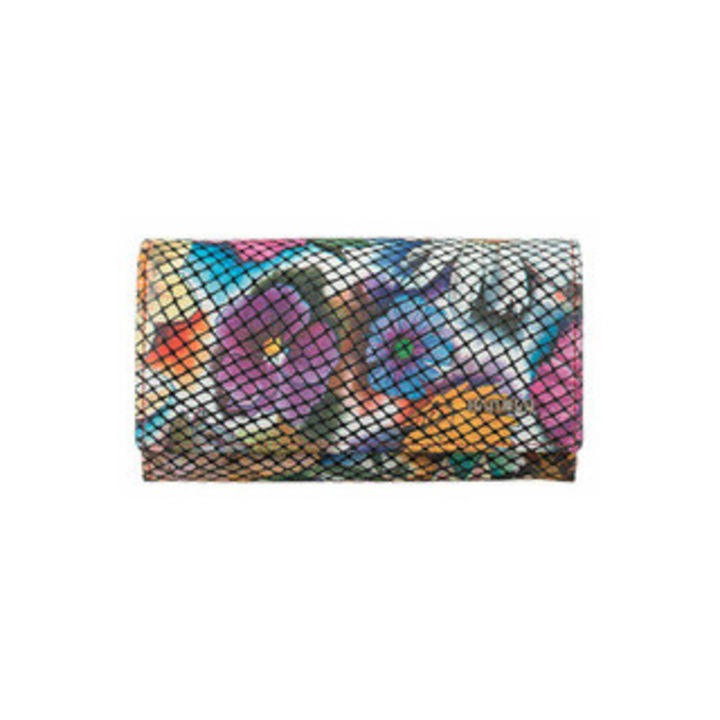 BajuBaj női pénztárca valódi bőrből, elegáns, 6 kártyatartó rekesszel, fekete színű, méretei 10x15cm
