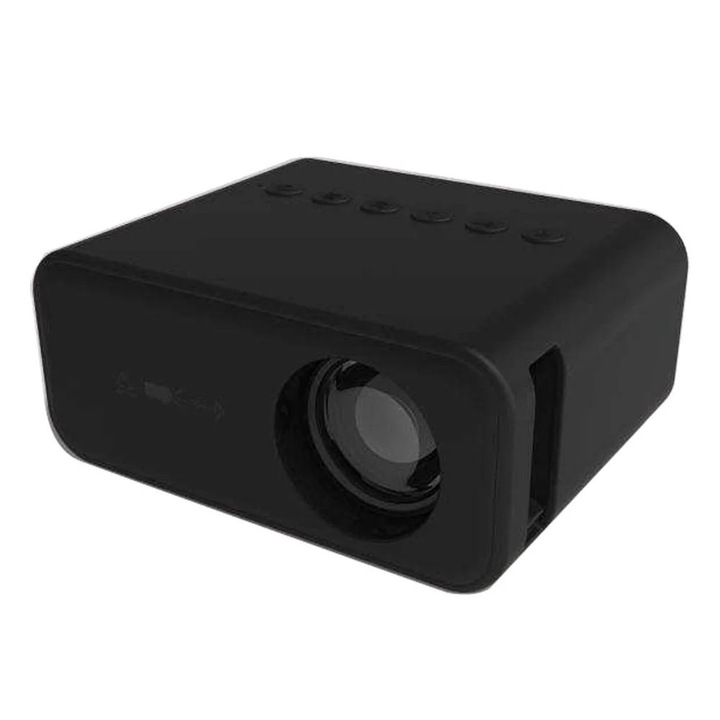 Мини видео проектор, 480x360P, 20-110 инча, HDMI, USB, 11x9x5 см, 470 г