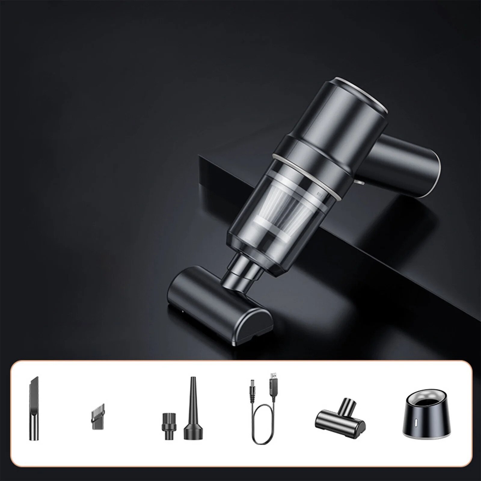 Aspirator portabil YANYXR multifunctional 120W negru 18x15.8x6.6cm