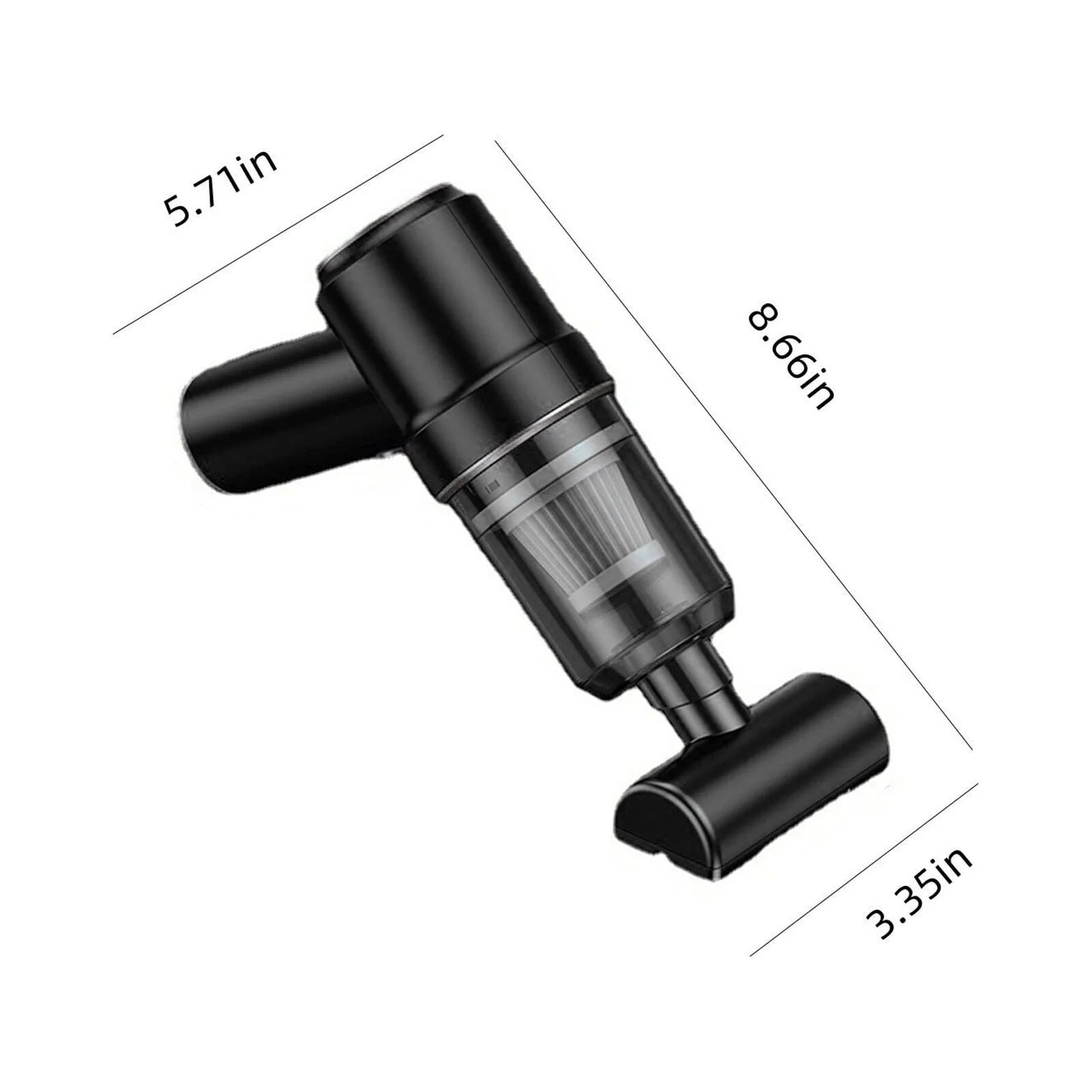 Aspirator portabil YANYXR multifunctional 120W negru 18x15.8x6.6cm