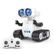Robot jucarie YANYXR programabil alb 11.5x9.5cm cu telecomanda si LED-uri