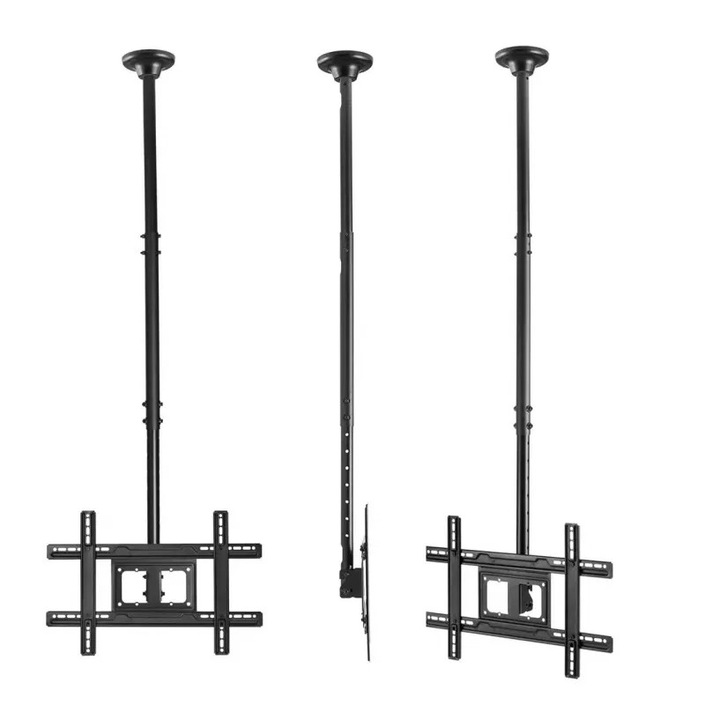 Suport TV de tavan, LCD / LED, reglabil inaltime 913 ~ 1783 mm, inclinare si rotire, 23 - 100 inch, Negru