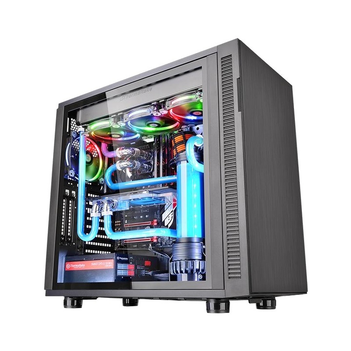 Компютърна кутия Thermaltake Suppressor F31 Tempered Glass Edition, Без захранващ източник, Черна