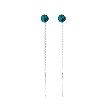 Cercei cu lant argint xirius Blue Zircon Cercei cu lant argint xirius Blue Zircon