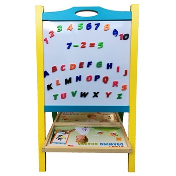 Tabla Magnetica de Scris 2in1 din Lemn cu Litere si Cifre Magnetice Burete pentru sters Cutie cu Creta si Carioca Salamandra Kids Tabla Magnetica de Scris 2in1 din Lemn cu Litere si Cifre Magnetice Burete pentru sters Cutie cu Creta si Carioca Salamandra Kids