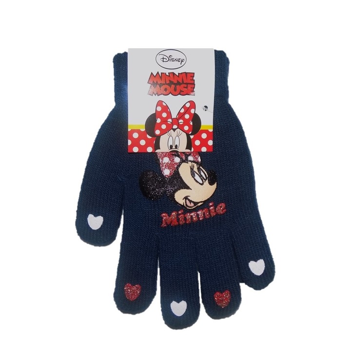 Manusi fete Minnie Mouse, Universala, Bleumarin