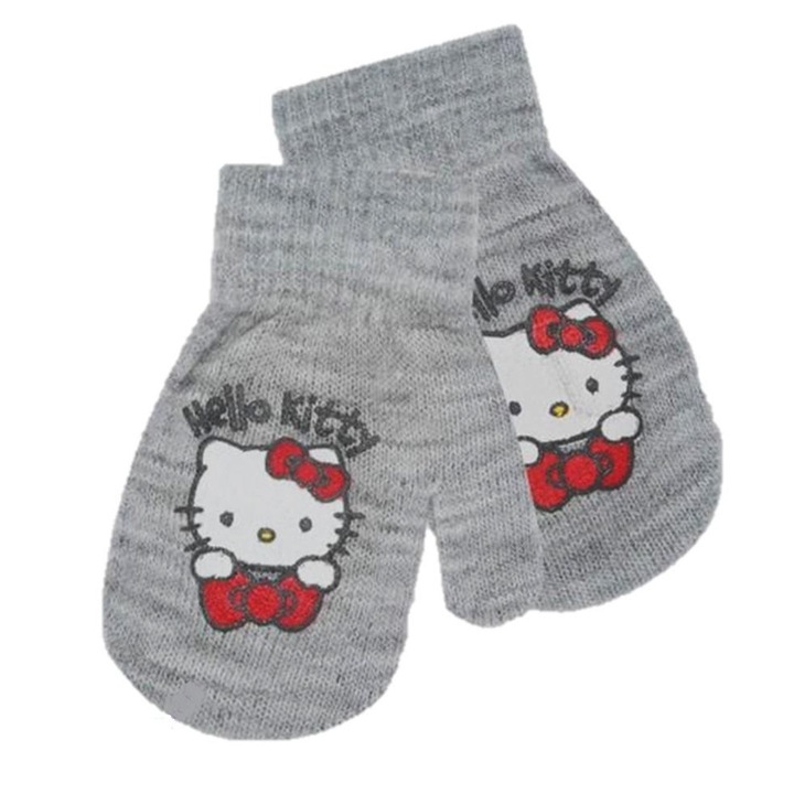 Manusi bebe Hello Kitty, Universala, Gri