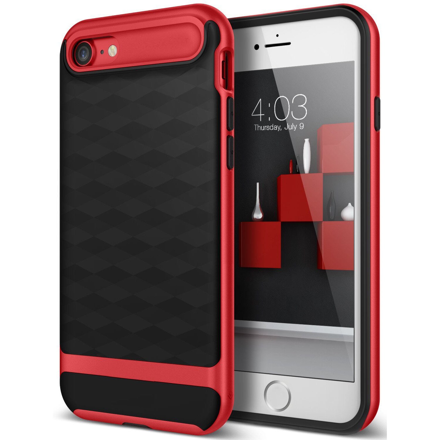 Husa telefon Apple Iphone 6/6S Plus ofera protectie Subtire Mosaic Red