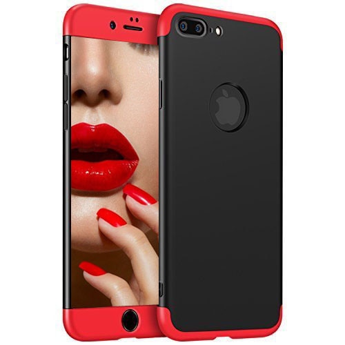 Husa telefon Apple Iphone 7 ofera protectie Subtire 3in1 Lux Design Red-Black + Folie Sticla