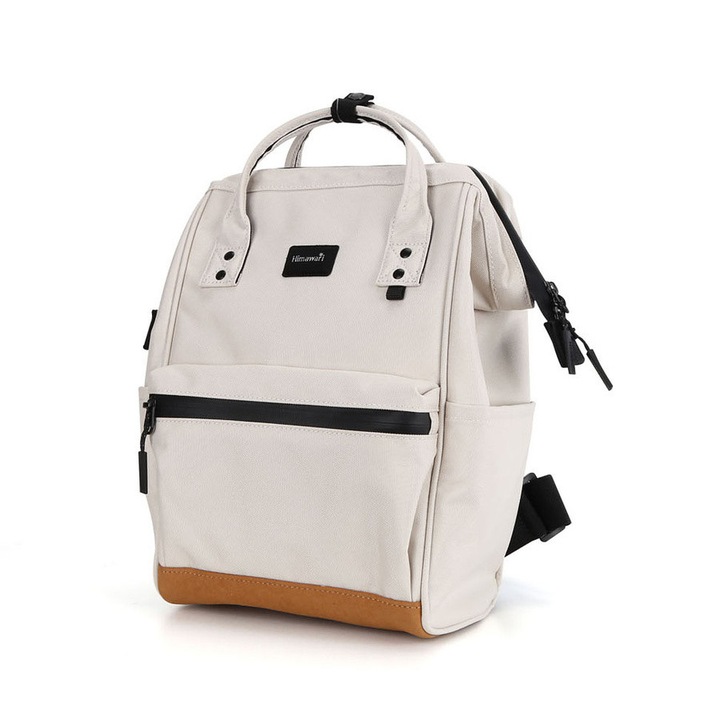 Rucsac, Himawari, Dimensiuni compacte, 3 Buzunare externe, Alb