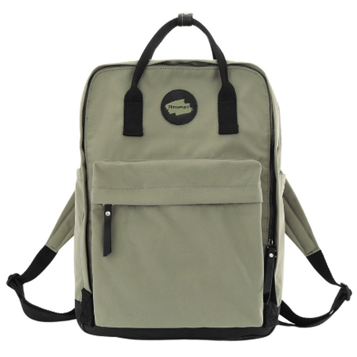 Rucsac, Himawari, Rezistent, 8 Buzunare, 13-14 inch, 30 x 45 x 15 cm, Verde