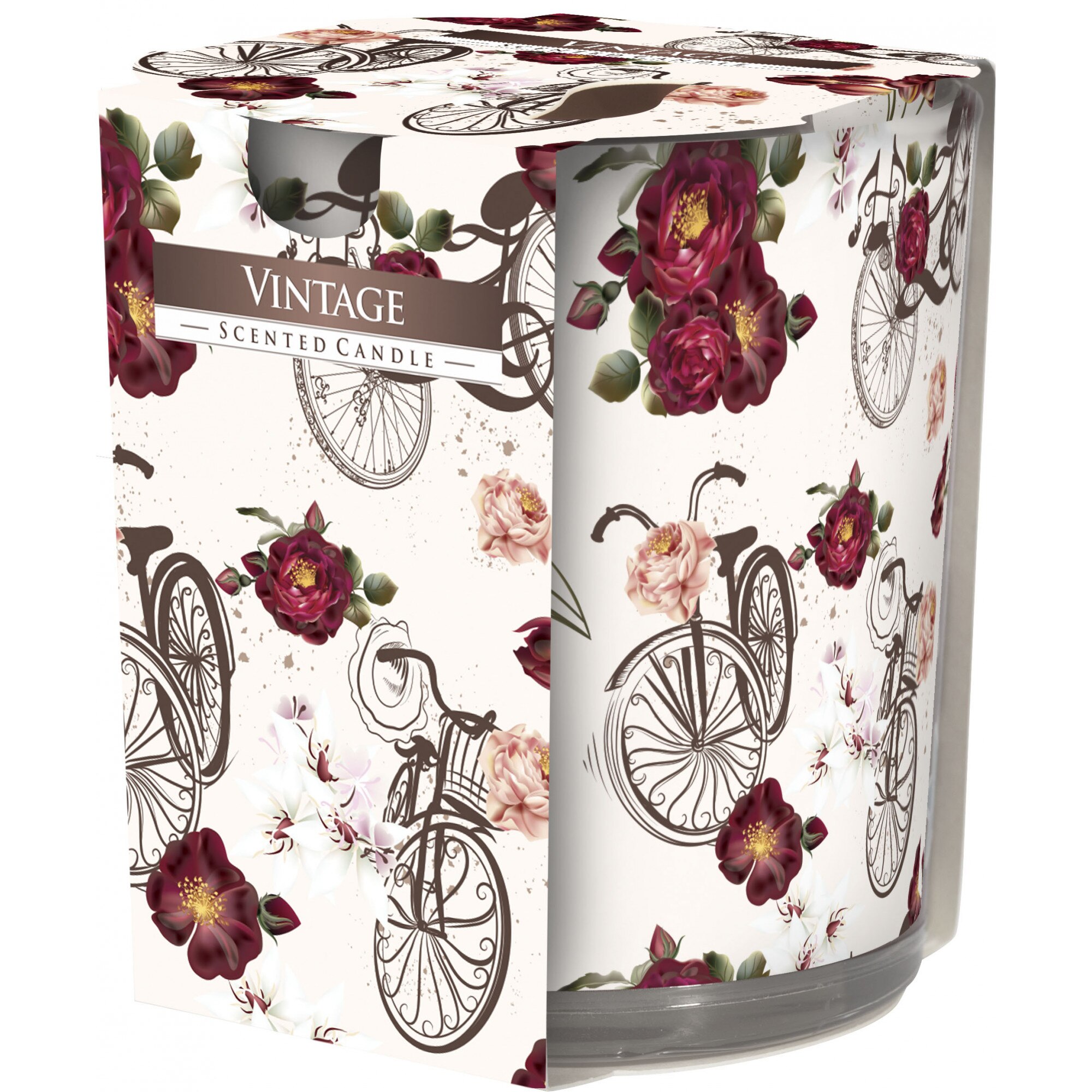 Lumanare parfumata in pahar imprimat - Vintage SN72S-05