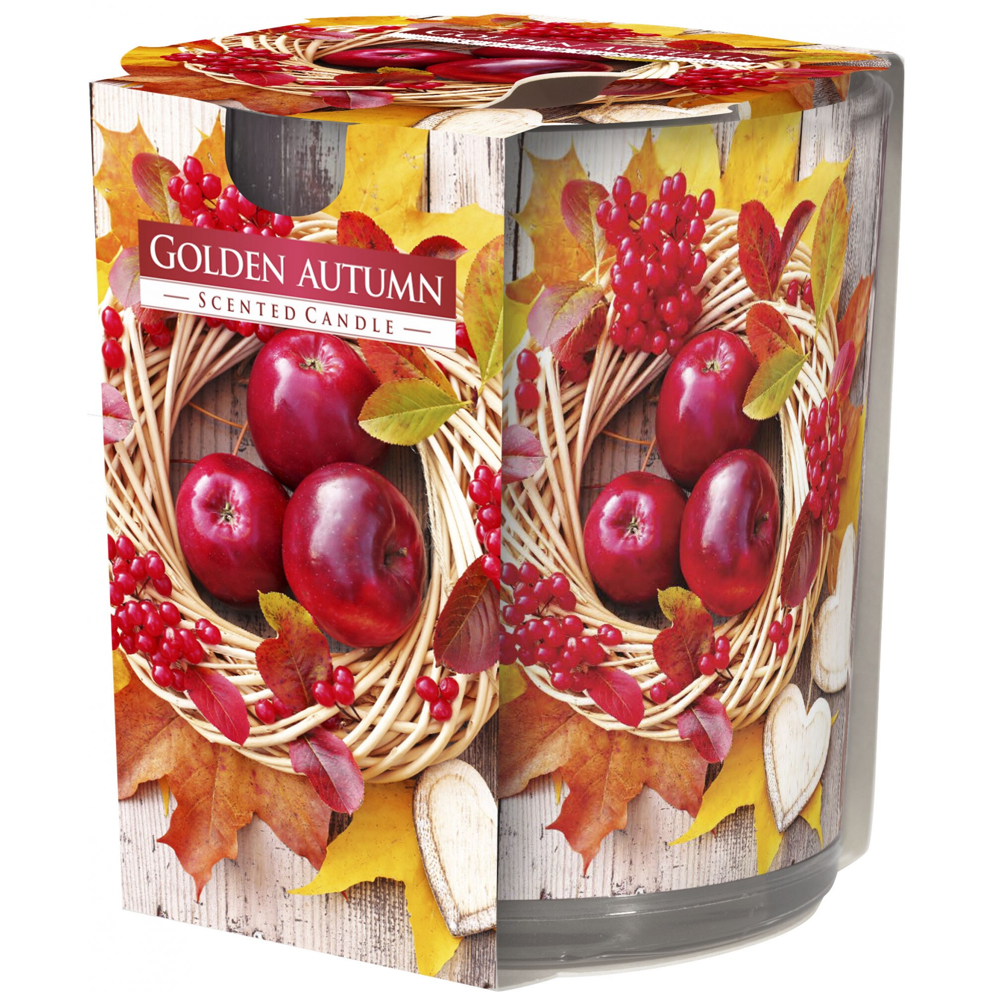 Lumanare parfumata in pahar imprimat - Golden Autumn SN72S-03