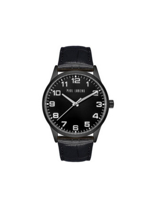 Ceas barbatesc, Paul Lorens, Piele, PL20022A-1A5, Mecanism MIYOTA, Negru