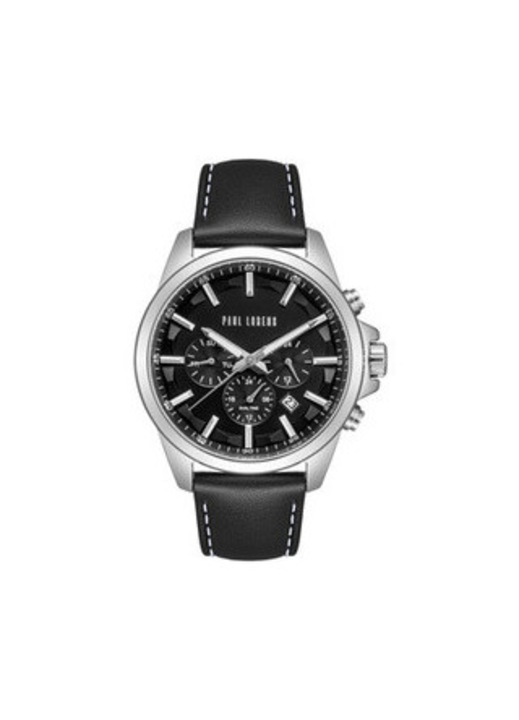 Ceas barbatesc, Paul Lorens, Piele, PL20010A-1A1, Mecanism MIYOTA, Negru