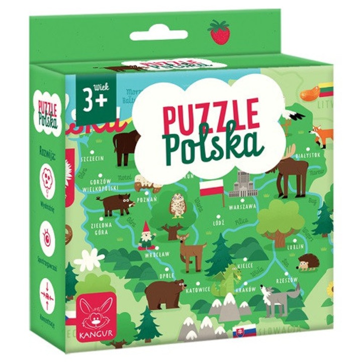 Puzzle Polska 3+, 41718, 3 éves kortól, többszínű