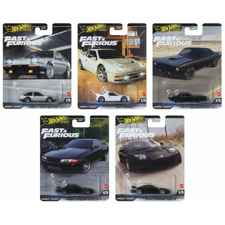 Кола Hot Wheels Szybci and Wscicli, 1:64, премиум, метална, 13x16.5x3.5 см