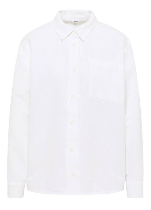 Mustang Willow női ing, túlméretezett, fehér, 75% pamut, 25% lenvászon